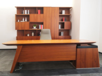 Bureau de direction convertible en forme de L, moderne et luxueux, avec armoire latérale, mobilier de bureau