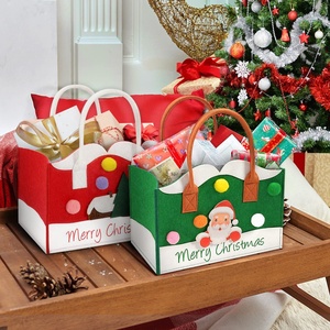Bolsa de regalo de fieltro reutilizable para niños, suministros de fiesta de <span class=keywords><strong>Navidad</strong></span> personalizados de fábrica, con asas - Product Image 5