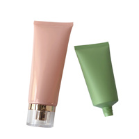 Tube à presser en plastique vert mat 50ml, pour crème cosmétique, impression à mat, offre spéciale, 100ml