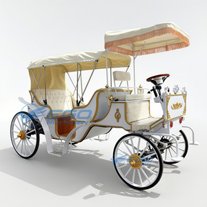 Carruaje Eléctrico Real de Doble Fila Más Vendido en 2025, Carruaje de Boda para Paseos Turísticos, Carruaje de Boda de Doble Función Estilo Cenicienta - Product Image 1