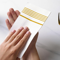 Serviettes en papier laminées 2 plis de qualité supérieure, absorbantes et jetables, pour invités, pour Thanksgiving, mariages et traiteurs
