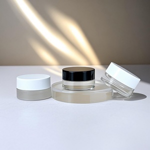 Luxury 3g 5g 10g Round Bottom Mini Glass Jar 5ml 10ml clear Frosted Lip Balm Containers Cosmetic Cream Jars Packaging with Lid - Product Image 6