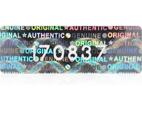 Étiquettes holographiques laser 3D personnalisées Autocollant durable pour carte de sécurité sensible à la chaleur Hologramme de forme personnalisée à gratter pour Tequila