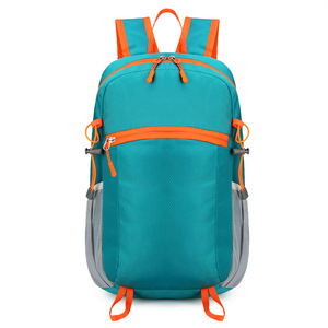 Wholesale <b>Light</b> <b>Weight</b> Polyester Foldable <b>Backpack</b> Zipper Closure Air Cushion Straps Water-Resistant Bag for Men Women Outdoor - Product Image 1