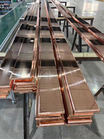 Barre de cuivre 101.6x6.35x2540mm ASTM B280/barre omnibus plate en cuivre/barre omnibus en cuivre