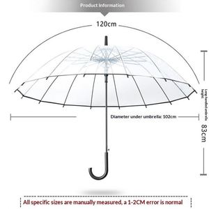 Minimalist Durable Transparent Umbrella with UV Printed Clear <b>Canopy</b> Modern <b>Rain</b> Accessory for Fashion Retail Lifestyle Brands - Product Image 2