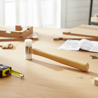 Marteau d'installation de qualité industrielle, manche en nylon et bois, marteau de machiniste pour le clouage de planchers en bois et carreaux de céramique, OEM