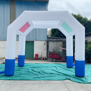 Arche gonflable lumineuse personnalisée pour événements extérieurs et publicité commerciale, arche gonflable inclinée, arche de fin de course gonflable - Product Image 2