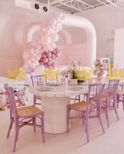 Silla de Ratán Ecológica Hecha a Mano para Fiestas Infantiles, Muebles Infantiles Ligeros de Mimbre Natural para Eventos - Product Image 5