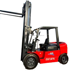 Chariot élévateur diesel HELI 50 d'occasion, transmission intégrale, dimensions des fourches 1500x220x130, garantie 1 an, capacité de charge de 5 tonnes, poids de 5000 kg, marque chinoise réputée - Product Image 1