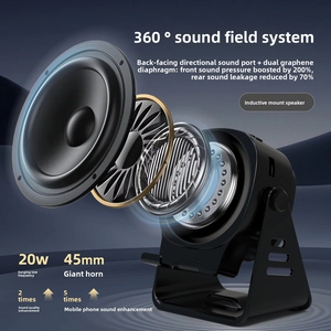 Enceinte sans fil à connexion audio par induction 5 en <span class=keywords><strong>1</strong></span> avec support de téléphone, charge sans fil, RGB 180 °   Support réglable pour téléphone - Product Image 6