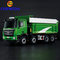 Nouveau camion lourd Foton GTL Euro 2 8X4 à conduite à gauche, diesel, boîte de vitesses Weichai FAST, couleur verte, 351-450 CV, camion benne 31-40T