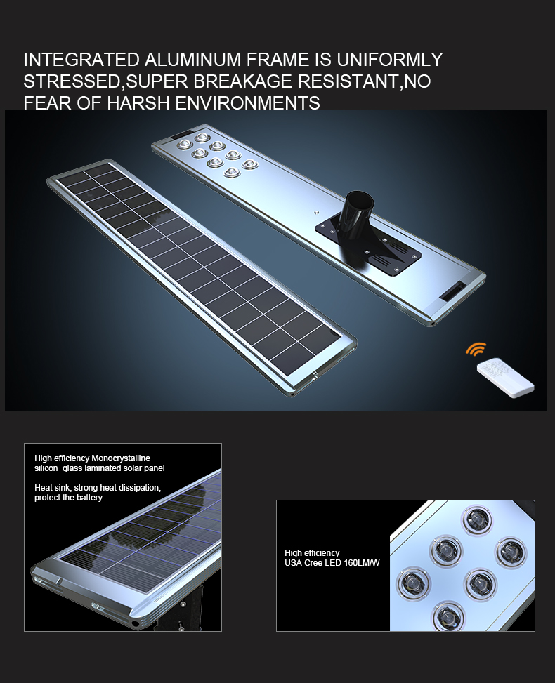 Shenzhen Eshine 200W 400W 500W Commercial Street Light IP66 waterproof outdoor Solar Street Light with Pole