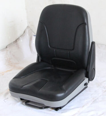 Siège Tracteur Mini Pelle Chariot Élévateur - Noir Ergonomique Cadre Acier PVC