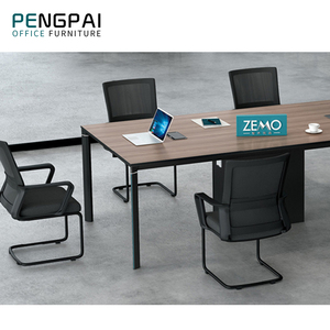 Nội Thất Văn Phòng <span class=keywords><strong>6</strong></span> Người Văn Phòng Hội Nghị Bàn Họp Với Chân Kim Loại - Product Image 3