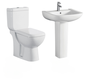 Toilettes modernes à chasse d'eau droite en céramique Bassin allongé à sortie horizontale du Moyen-Orient et de l'Afrique Correspondant à la même <span class=keywords><strong>colonne</strong></span> - Product Image 1