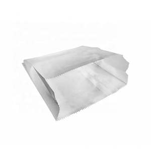 Sacs en papier kraft blanc de luxe 100% résistants à la graisse avec ruban pour hamburgers - Product Image 6