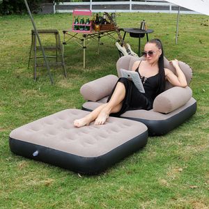 Inflatable Outdoor <b>Sofa</b> <b>Bed</b> 198x98x70cm <b>Foldable</b> Reclining Modular Air Furniture for Camping Garden Use - Product Image 3