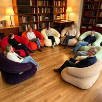 Nouveau canapé gonflable transfrontalier épaissi, chaise longue individuelle floquée, fauteuil gonflable pliable en U, canapé paresseux moderne