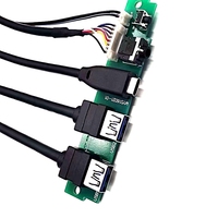 Nouveau Boîtier d'Ordinateur Type C Type E avec Câble de Panneau Avant, Ports Audio USB, en Plastique, Alimentation Incluse