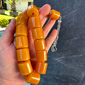 Cuentas de Tasbih Islámicas de Resina Hechas a Mano con Diseño de Ángel y Búho, Contador de Oraciones Musulmanas, Regalo para Eid - Product Image 1