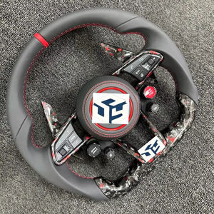 Volante de fibra de carbono de fondo plano de calidad personalizada para <span class=keywords><strong>Audi</strong></span> A3 <span class=keywords><strong>A4</strong></span> A5 Rs3 Rs4 Rs5 Rs6 Rs7 S3 S4 S5 S6 S7 2017 a <span class=keywords><strong>2023</strong></span> - Product Image 1