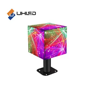 Крытый полноцветный куб-экран p2.5 мм 4-сторонний светодиодный рекламный куб дисплей 320*320*320 мм рекламный куб экран