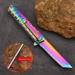 OEM & ODM سكين قابل للطي محمول مخصص من الفولاذ المقاوم للصدأ للمشي لمسافات طويلة التكتيكي والبقاء على قيد الحياة في الهواء الطلق الدفاع عن النفس بالجملة للتخييم - Product Image 5