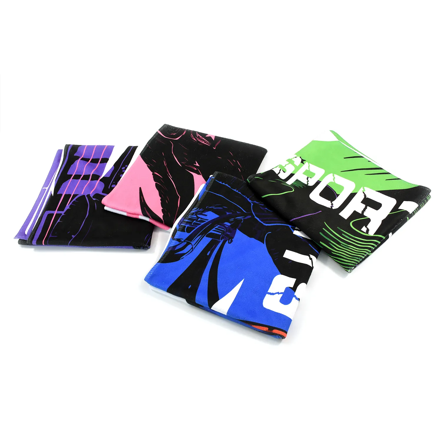 Factory Price 85% Polyester + 15% Polyamides Custom Sublimation Printed Outdoor Sports Towel Microfiber Travel Towel