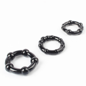 Muestras y Envío Gratuito Juguetes Sexuales Anillo para Pene de Silicona con Cuentas para Retrasar la Eyaculación para Hombres - Product Image 4