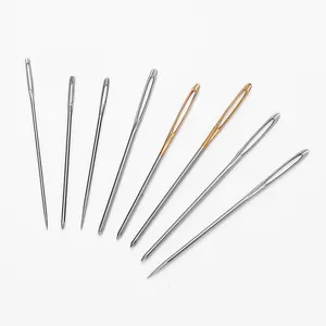 JP Wholesale Silver Color Large Eye Sharp Point Hand Sewing Needles For Sewing Tools