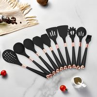 TOALLWIN Ustensiles de cuisine en silicone, ensemble d'ustensiles de cuisine en silicone avec support