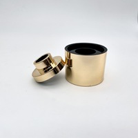 Tapón magnético para perfume, redondo, brillante, dorado, 15mm, con hombro magnético RCZ11907