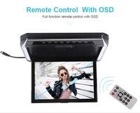 Monitor TV Mobil 12 inci Harga Terjangkau, USB HD, Layar Hiburan, Monitor Atap Mobil Lipat Manual Pintar untuk RV SUV MVP