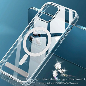 Funda Magnética Transparente con Soporte para <span class=keywords><strong>iPhone</strong></span> 17 16 15 <span class=keywords><strong>14</strong></span> <span class=keywords><strong>Pro</strong></span> <span class=keywords><strong>Max</strong></span> <span class=keywords><strong>13</strong></span> <span class=keywords><strong>12</strong></span> <span class=keywords><strong>11</strong></span> Mini 15 Plus, Carcasa Trasera Antigolpes, Producto Nuevo - Product Image 3