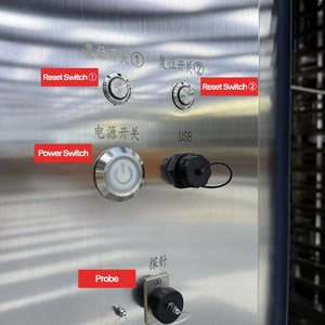 40 Tier thương mại Combi lò điện <span class=keywords><strong>LCD</strong></span> Điều khiển phổ hơi nước nướng lò với điện thoại di động giỏ hàng cho bánh nhà hàng sử dụng - Product Image 4