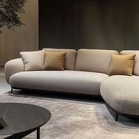 Luxuriöses Modernes 3-7-Sitzer Eck-Modulares Sofa-Set Quadratisches Samt-Wohnzimmersofa für Schule, Werkstatt, Keller OEHOME