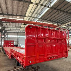 Haute qualité tout nouveau 60-80T capacité 4 essieux acier semi-<span class=keywords><strong>remorque</strong></span> Lowboy Heavy Duty Lowbed <span class=keywords><strong>camion</strong></span> à vendre - Product Image 5