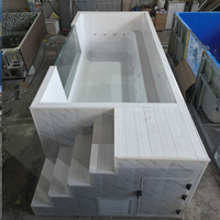 Conteneur Piscine de Jardin 20 Pi2 en Gros, Spa de Nage Hors Sol Extérieur, Piscine en Fibre de Verre Préfabriquée Blanche, Prix