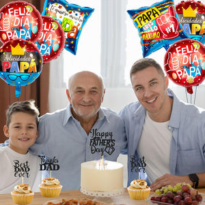 Ballons en aluminium de <span class=keywords><strong>18</strong></span> pouces, 9 pièces, décoration espagnole pour la fête des pères, dessin animé Papa, sphère, ambiance, décoration de la maison - Product Image 5