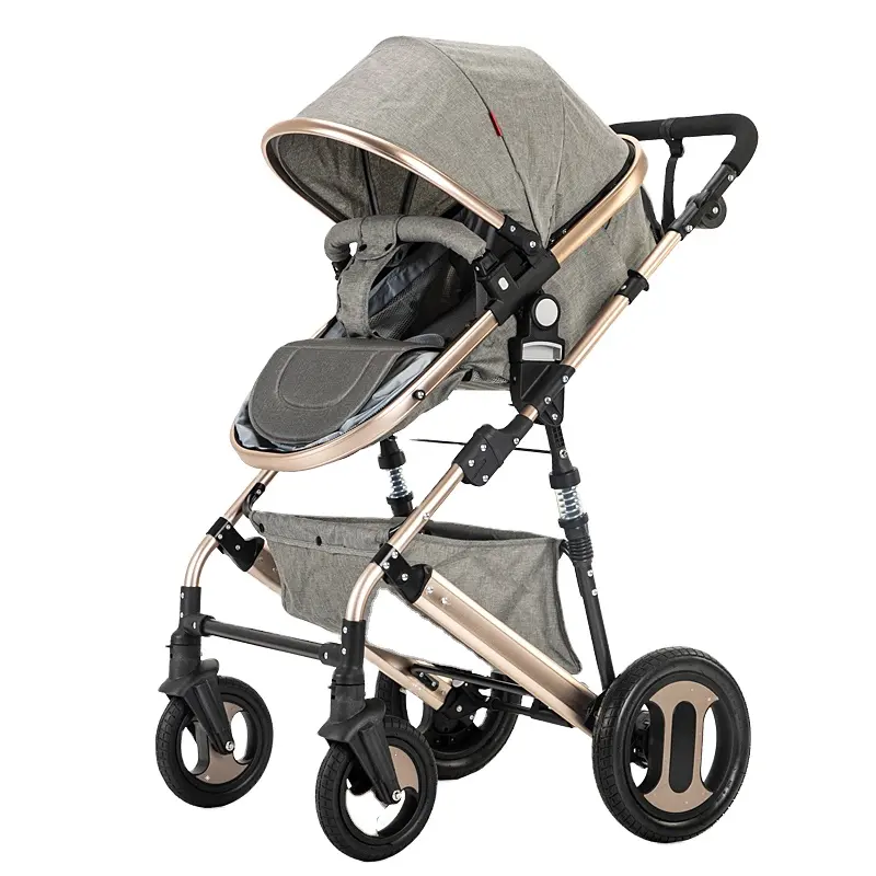 factory price baby pram 2 in 1 baby stroller with luxury leather baby carriage