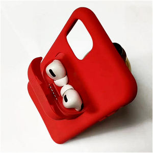 2 ใน 1 สําหรับ<span class=keywords><strong>iPhone</strong></span> <span class=keywords><strong>7</strong></span>/8 <span class=keywords><strong>Plus</strong></span> 11 Pro Max XS Max XR Xซิลิโคนนุ่มกล่องเก็บกรณีพร้อมหูฟังสําหรับAirpods - Product Image 3