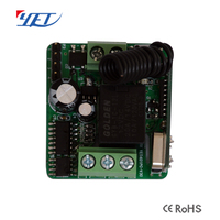 Interruptor de Control remoto inalámbrico de un canal, 433MHz, 12V, 24V, 2 transmisores, resistente al agua, 10A, receptor de relé DIY para luz de puerta