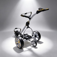 Chariot de golf électrique et télécommandé avec indicateur de niveau de batterie clair, très vendu en Europe, batterie au plomb ou au lithium en option