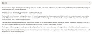 Registrador de Datos de Temperatura y Humedad Digital Testo 623, Termohigrómetro - Product Image 4