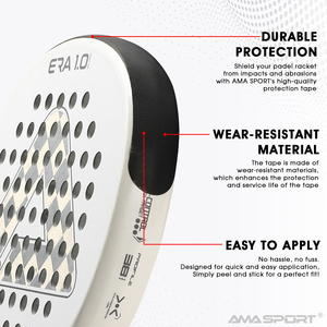 Protector de diente de sierra para raqueta de tenis de pádel, duradero, TPU transparente/Negro, cinta protectora de marco de raqueta de pádel - Product Image 4