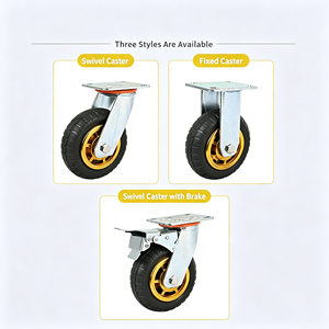 <b>Rubber</b> Caster Wheel 4 Inch Flat Type Ball Bearing No Brake 95×65 mm Base Plate Galvanized Bracket Durable for Warehousing - Product Image 6