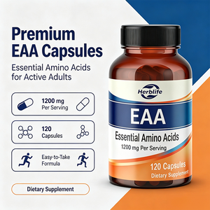 Cápsulas de Aminoácidos Esenciales EAA de Marca Privada OEM, 1200 mg por Porción, 120 Cápsulas, Suplemento Dietético de 9 Aminoácidos Esenciales - Product Image 4