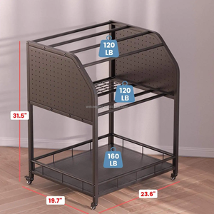 Salvaspazio <span class=keywords><strong>Multi</strong></span>-strato di metallo palestra Rack di stoccaggio con Yoga tappetino supporto per palestra ufficio Display - Product Image 2