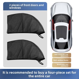 Couverture de filet de fenêtre de confidentialité de pare-soleil de voiture anti-moustique transfrontalière avec écran de ventilation de protection solaire en tissu - Product Image 6